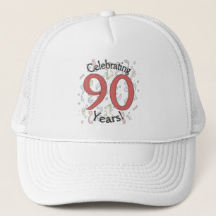 Het vieren van het 90 jaar jarig confetti pet