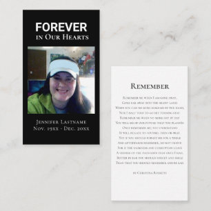 Het vieren van het Leven Één Fotoherdenking Visitekaartje