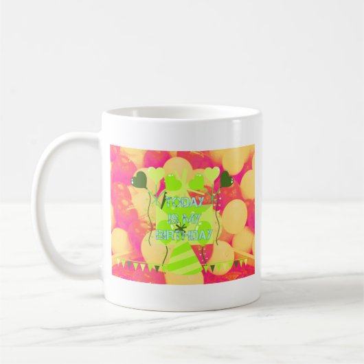 Het vieren van mijn vreugdevolle verjaardag Zegeni Koffiemok (Links)