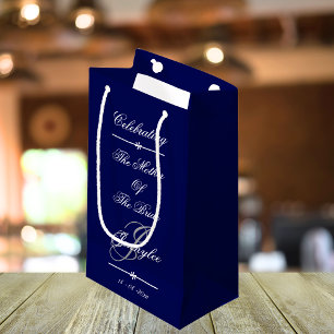 Het vieren van 'Moeder van de Bruid' Custom Navy Klein Cadeauzakje