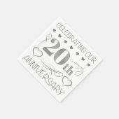 Het vieren van ons 20ste Jubileum Servet (Hoek)