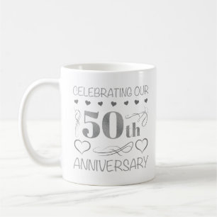 Het vieren van ons 50ste Jubileum Koffiemok