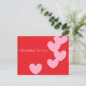 Het vieren van Ons briefkaart van de Liefde (Staand voorkant)