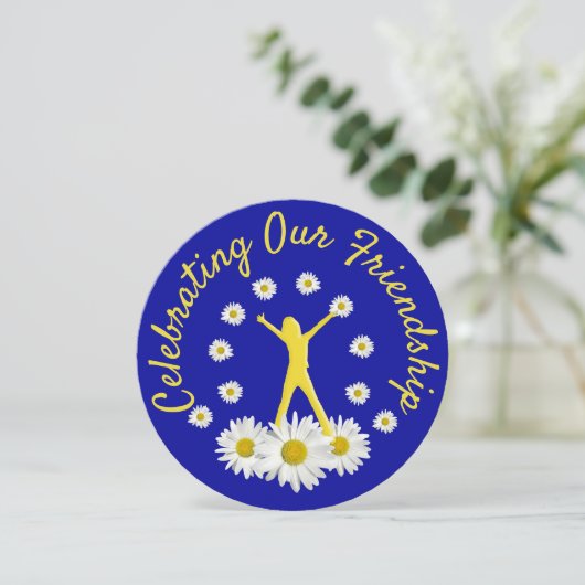 Het vieren van ons vriendschap Daisies Brunch Kaart (Staand voorkant)