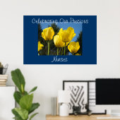 Het vieren van onze kostbare zursen posters Tulpen (Thuiskantoor)