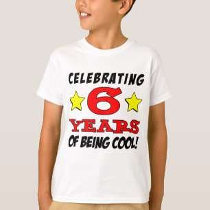 Het vieren van zes jaar koel t-shirt
