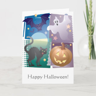 Het Viertal van Halloween Kaart