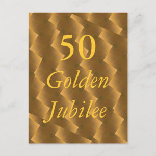 Het vijftigjarig jubileum is goud. briefkaart