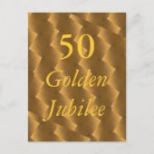 Het vijftigjarig jubileum is goud. briefkaart (Voorkant)