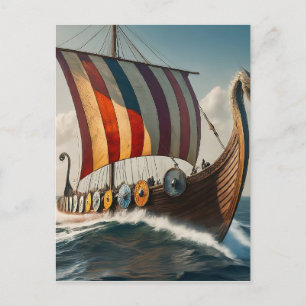 Het Viking Long schip Briefkaart