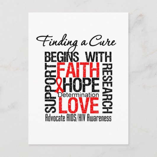 Het vinden van een Cure voor HIV Briefkaart (Voorkant)