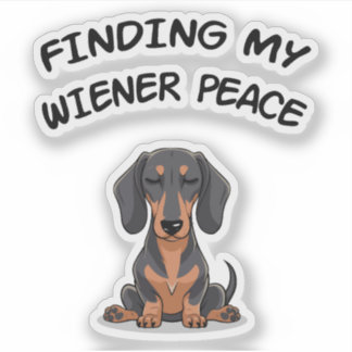 Het vinden van mijn Wiener Peace Funny Teckel Gift Sticker