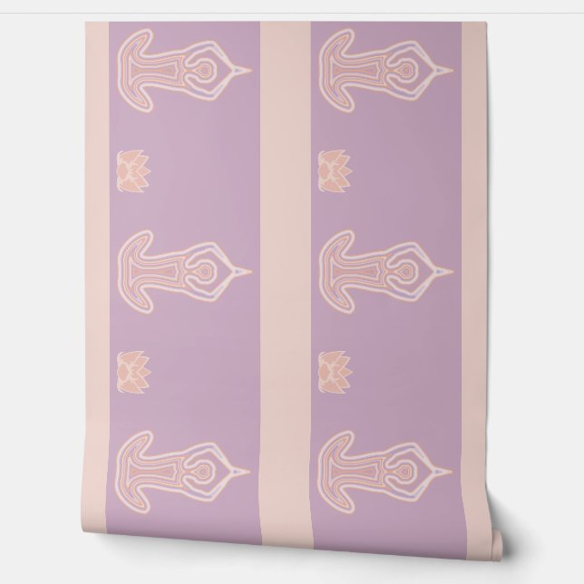 Het vinden van Nirvana Wallpaper Rand Paarse Essen Behang (Afrollen)