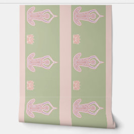 Het vinden van Nirvana Wallpaper Rand Sage Groene Behang