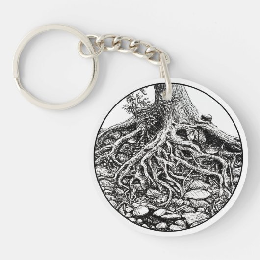 Het vinden van uw Roots Tree Sleutelhanger (Voorkant)