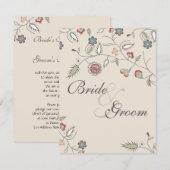 Het vintage Bloemen Scherpen Kaart (Voorkant / Achterkant)