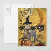 Het vintage Briefkaart van de Collage van (Voorkant / Achterkant)