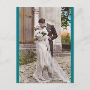 Het vintage Briefkaart van de Foto van de Bruid en