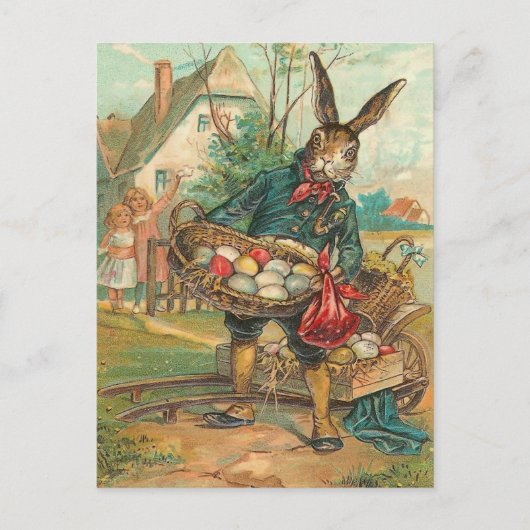 Het vintage Briefkaart van de Paashaas (Voorkant)