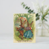 Het vintage Briefkaart van de Paashaas (Staand voorkant)