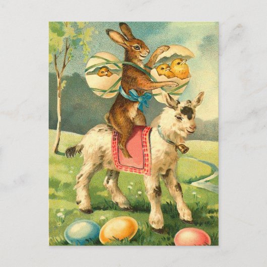 Het vintage Briefkaart van de Paashaas (Voorkant)