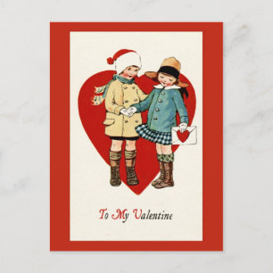 Het vintage Briefkaart van de Valentijnsdag van