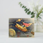 Het vintage Briefkaart van Halloween (Staand voorkant)