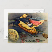 Het vintage Briefkaart van Halloween (Voorkant / Achterkant)