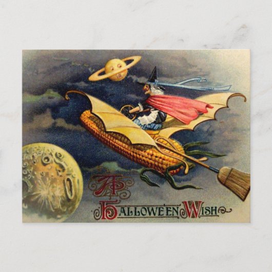 Het vintage Briefkaart van Halloween (Voorkant)