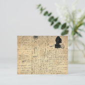 Het vintage Briefkaart van het Handschrift (Staand voorkant)