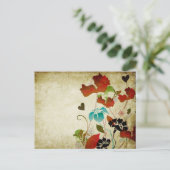 Het vintage Briefkaart van Papavers (Staand voorkant)