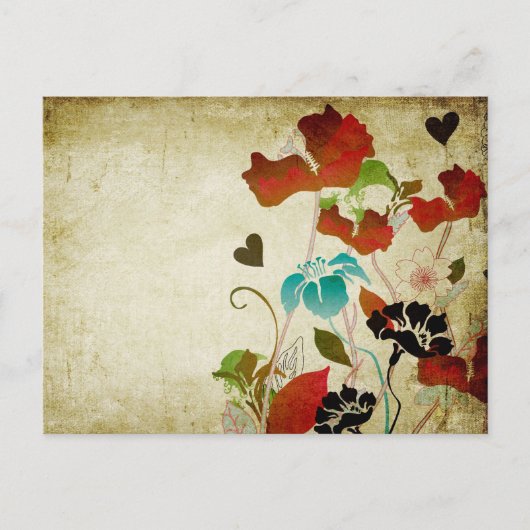 Het vintage Briefkaart van Papavers (Voorkant)