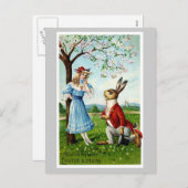Het vintage Briefkaart van Pasen (Voorkant / Achterkant)