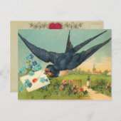 Het vintage Briefkaart van Valentijn (Voorkant / Achterkant)