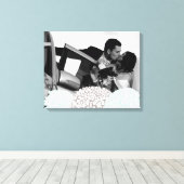 Het vintage Canvas van de Sjabloon van de Foto van (Insitu (Houten vloer))