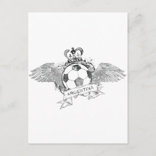 Het vintage Football van Argentinië Briefkaart