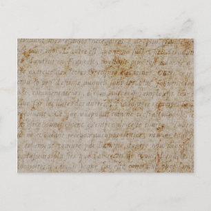 Het vintage Franse Bruine Tan Document van het Briefkaart