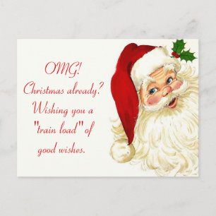 Het vintage Grappige Briefkaart van de Kerstman