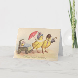 Het vintage Hongaarse Wenskaart van Pasen Feestdagen Kaart