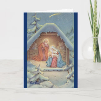 Het vintage Italiaanse Godsdienstige Wenskaart van Feestdagen Kaart