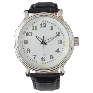 Het vintage klassieke witte ontwerp van het horloge