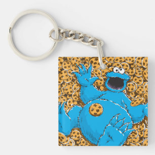 Het vintage Monster en de Koekjes van het Koekje Sleutelhanger