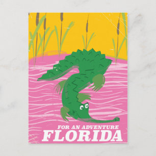 Het vintage-poster van Florida Alligator Briefkaart