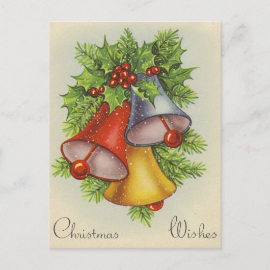 Het vintage Retro Briefkaart van Kerstmis (Voorkant)