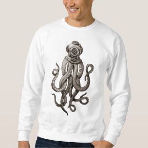 Het vintage Retro Grafische Ontwerp van de Octopus Trui