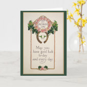 Het vintage St. Patricks Geluk van de Dag van de Kaart (Gele Bloem)