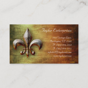 Het vintage Visitekaartje van Fleur DE lis Logo
