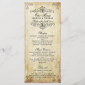 Het  Vintage Wedding Collectie Menu (Voorkant)