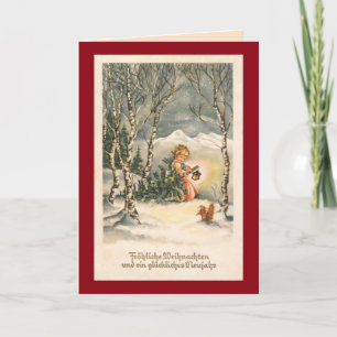 Het vintage Wenskaart van de Douane Weihnachts Feestdagen Kaart