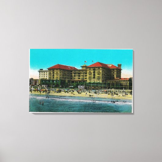 Het Virginia Hotel, Long Beach, Californië Canvas Afdruk (Voorkant)